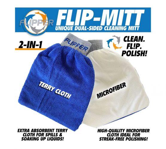 FLIPPER CLEANING MITT 2PK
