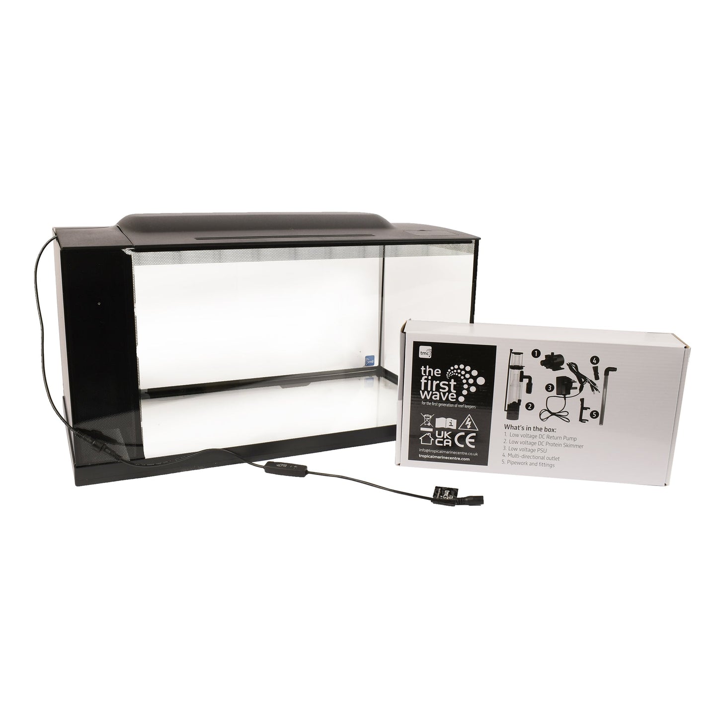 TMC FIRST WAVE AQUARIUM 48L,  with rock work